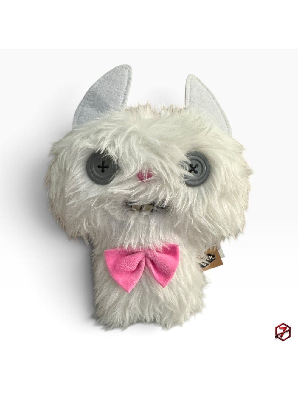 Fuggler Alley Cats Cheezee White 9in Plush Pink Bow NWT ZURU 15752G